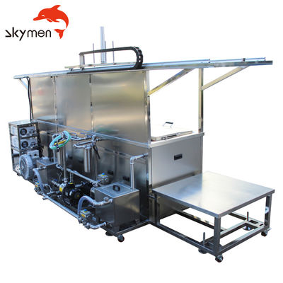 Lifting Function Dual Tank Industrial Ultrasonic Cleaning Line with 77 Liter Capacity 40KHz Frequency and SUS304 Stainless Steel
